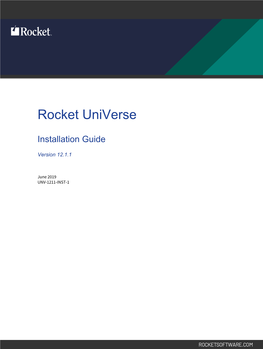 Rocket Universe Installation Guide Version 12.1.1