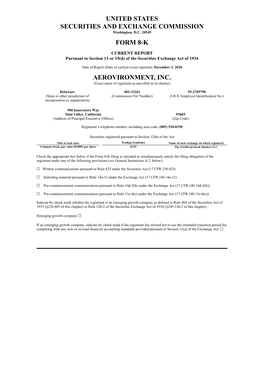 United States Securities and Exchange Commission Form