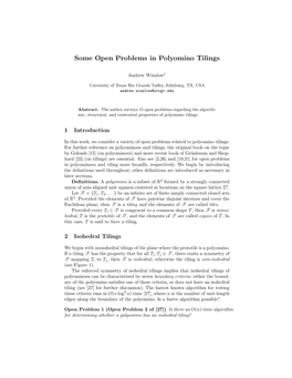 Some Open Problems in Polyomino Tilings