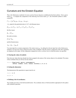 Curvature and the Einstein Equation