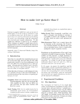 How to Make Lisp Go Faster Than C [Pdf]