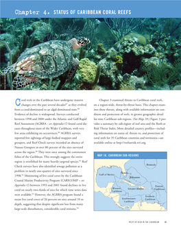 Chapter 4. STATUS of CARIBBEAN CORAL REEFS PHOTO: KRISHNA DESAI