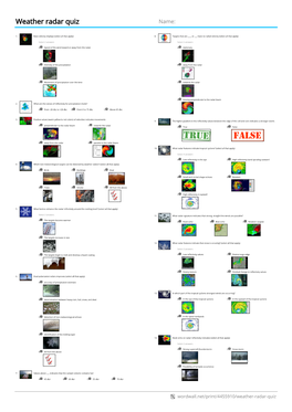 Weather Radar Quiz Name