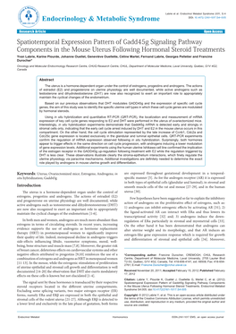 Spatiotemporal Expression Pattern of Gadd45g Signaling Pathway