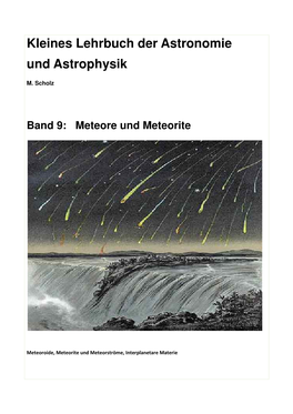 Kleines Lehrbuch Der Astronomie Und Astrophysik Band 9