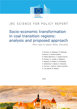 Socio-Economic Transformation in Coal Transition Regions: Analysis and Proposed Approach Pilot Case in Upper Nitra, Slovakia