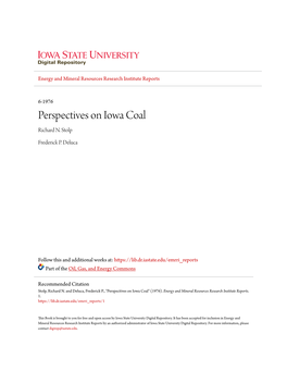 Perspectives on Iowa Coal Richard N