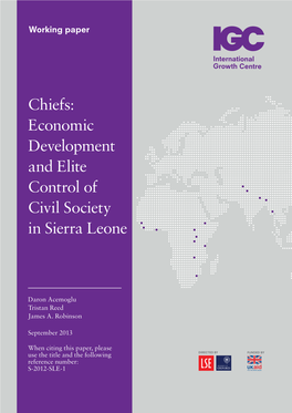 Chiefs: Economic Development and Elite Control of Civil Society in Sierra Leone