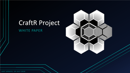 Craftr Project WHITE PAPER