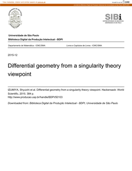 Differential Geometry from a Singularity Theory Viewpoint