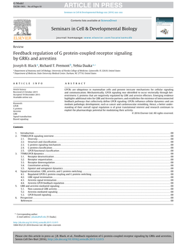 Feedback Regulation of G Protein-Coupled Receptor Signaling