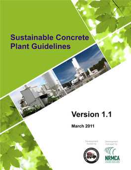 Sustainable Concrete Plant Guidelines Version