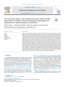 The Evolutionary History of the Cellophane Bee Genus Colletes