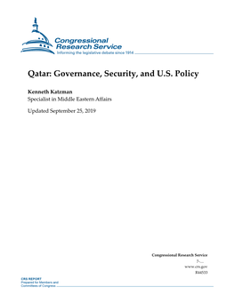 Qatar: Governance, Security, and U.S