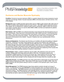 Duchenne and Becker Muscular Dystrophy