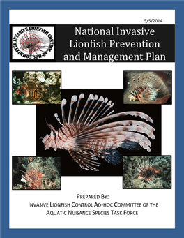 National Invasive Lionfish Prevention and Management Plan