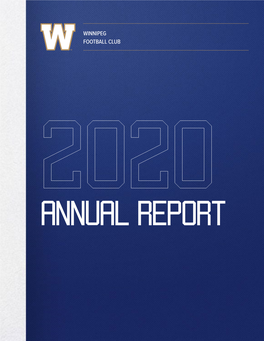 WINNIPEG FOOTBALL CLUB 2020 Annual Report