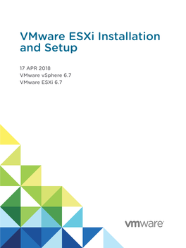 Vmware Esxi Installation and Setup