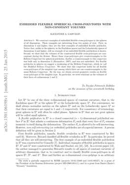 Arxiv:1501.06198V1 [Math.MG]