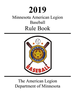 2019 Minnesota American Legion Rule Book