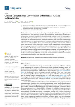 Online Temptations: Divorce and Extramarital Affairs in Kazakhstan