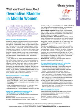 Overactive Bladder in Midlife Women