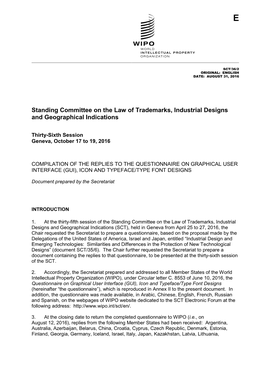 Standing Committee on the Law of Trademarks, Industrial Designs and Geographical Indications