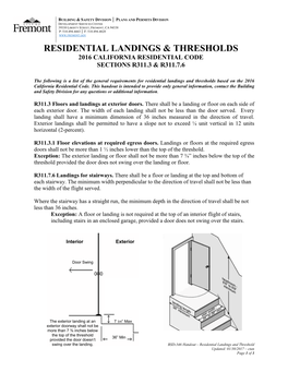 Residential Landings & Thresholds