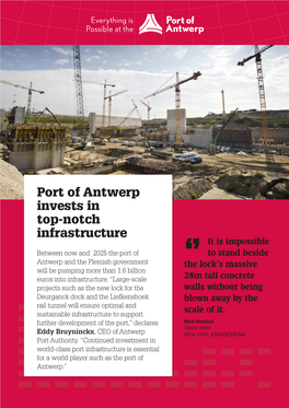 Port of Antwerp Invests in Top-Notch Infrastructure