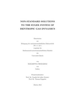 Non-Standard Solutions to the Euler System of Isentropic Gas Dynamics