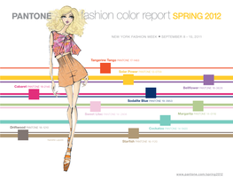 Pantone Fashion Color Report for Spring 2012