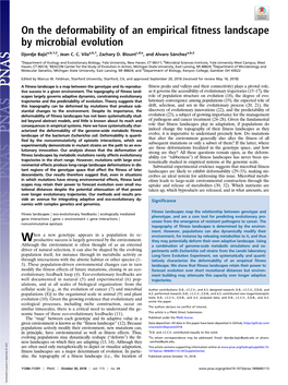 On the Deformability of an Empirical Fitness Landscape by Microbial Evolution