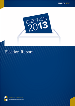2013 State General Election Report