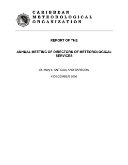 Report of the Annual Meeting of the Directors of Meteorological Services