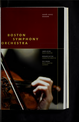 Boston Symphony Orchestra Concert Programs, Season 126, 2006