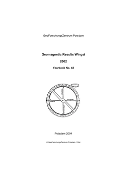 Geomagnetic Results Wingst 2002 – Yearbook No 48