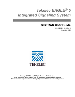 SIGTRAN User Guide 910-5595-001 Revision B December 2009