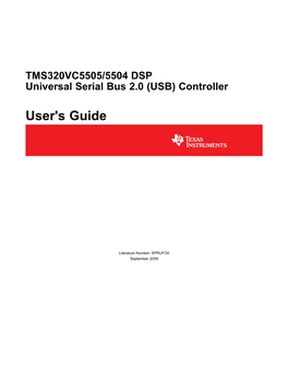 TMS320VC5505/5504 DSP Universal Serial Bus 2.0 (USB) Controller