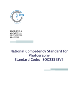 National Competency Standard for Photography Standard