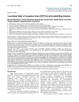 Association Study of Aromatase Gene