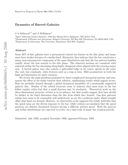 Dynamics of Barred Galaxies