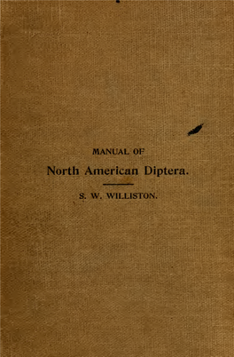 Manual of the Families and Genera of North American Diptera