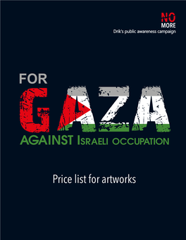 Updated Price List of Artworks from Fundraising Event for Gaza