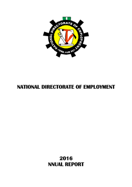 National Directorate of Employment 2016 Nnual