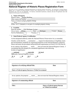 National Register of Historic Places Registration Form