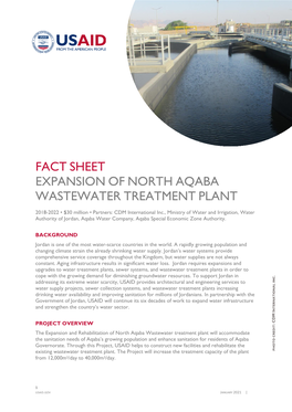 Fact Sheet Expansion of North Aqaba Wastewater Treatment Plant