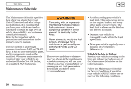 Maintenance Schedule