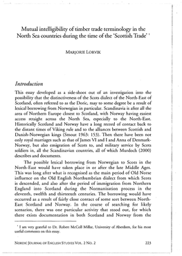 Mutual Intelligibility of Timber Trade Terminology in the North Sea Countries During the Time of the 'Scottish Trade'1