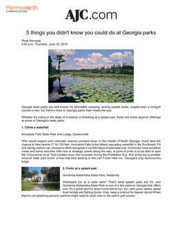 5 Things About Georgia Parks