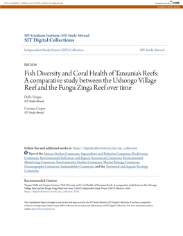 Fish Diversity and Coral Health of Tanzania's Reefs